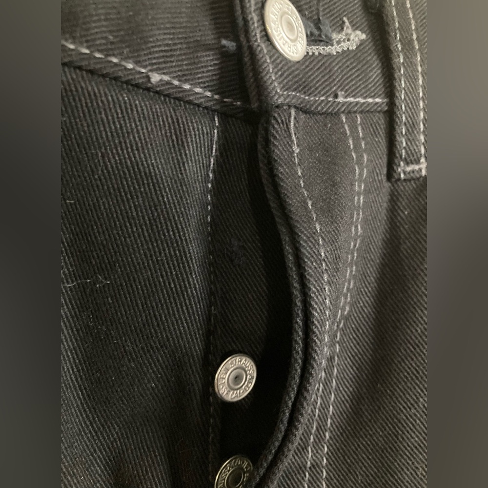 Levi's 501 Jeans Straight Leg Button Fly Men's Black Denim Size 34x30 - Picture 5 of 5